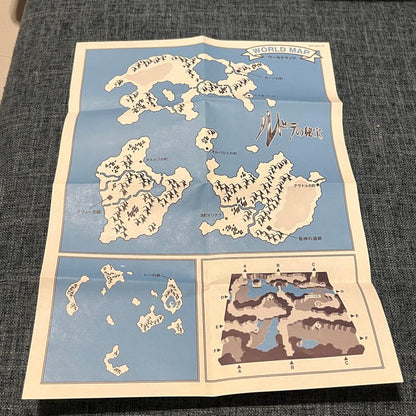 Ludra's Treasure Super Nintendo game complete with box, manual, postcard map, and cartridge