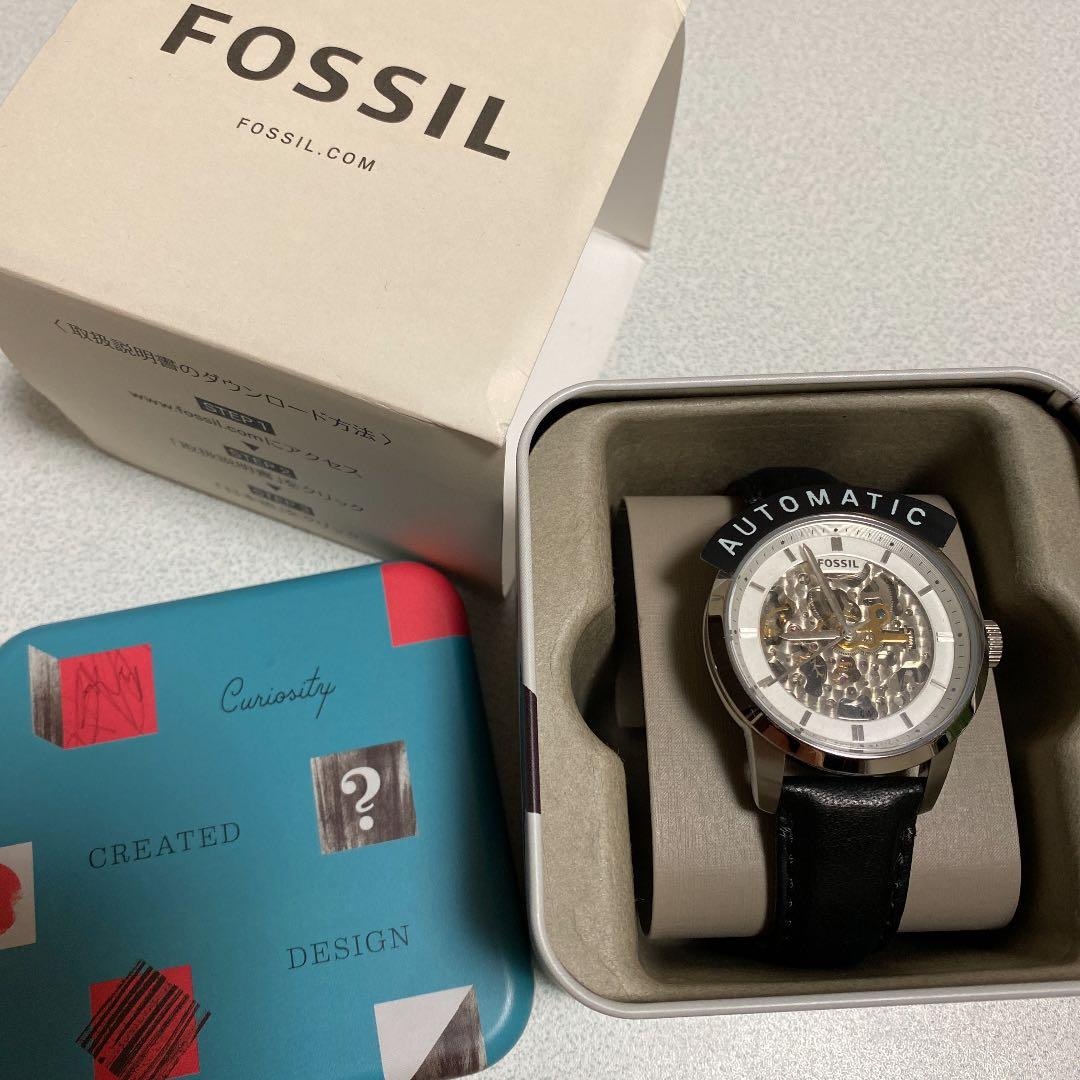 FOSSIL Townsman Automatic Leather Black Men's Watch — Japanese