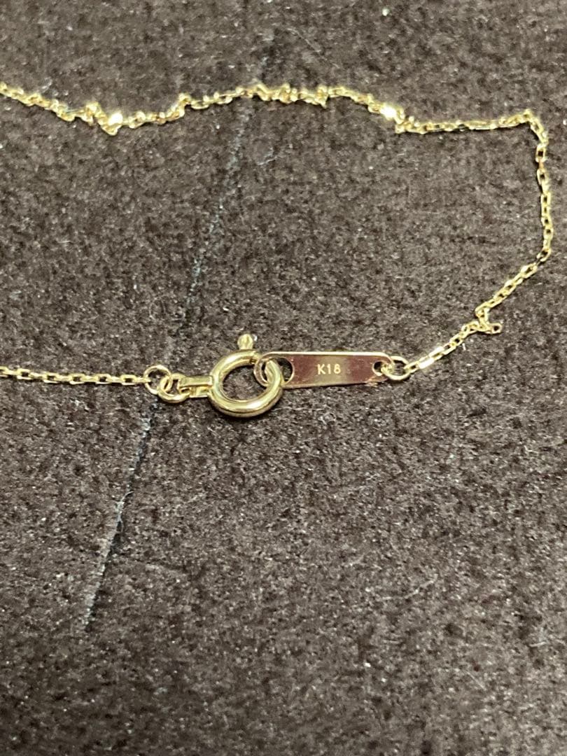 Agete Winter Limited K18 diamond necklace with rose cut diamonds on a 40 cm chain in unused condition