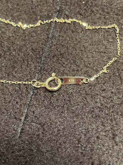 Agete Winter Limited K18 diamond necklace with rose cut diamonds on a 40 cm chain in unused condition