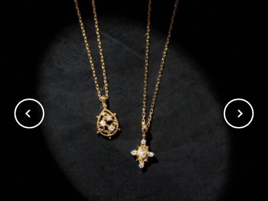 Agete Winter Limited K18 diamond necklace with rose cut diamonds on a 40 cm chain in unused condition
