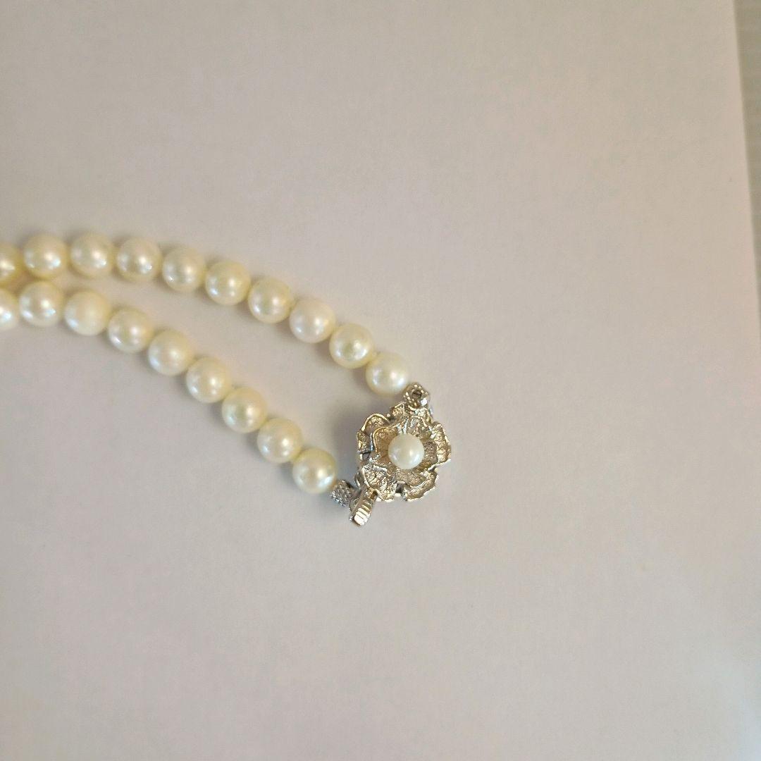 Akoya pearl necklace with 6.8mm pearls on a 40cm silver chain PN303