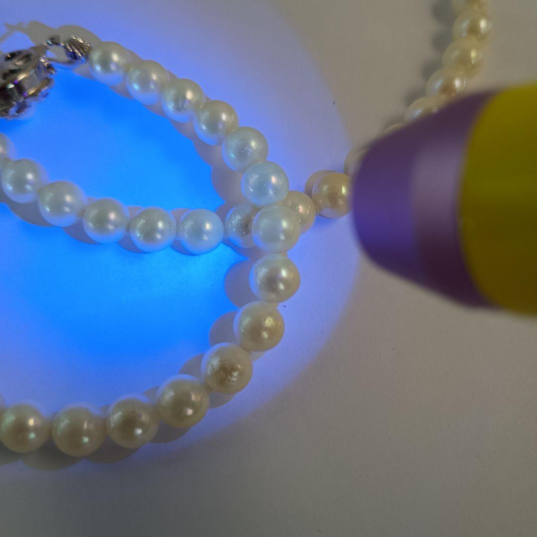 Akoya pearl necklace with 6.8mm pearls on a 40cm silver chain PN303