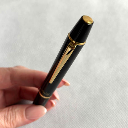 Pilot Frixion Ball 3 Biz multicolor pen with black, red, blue inks and gold-black body