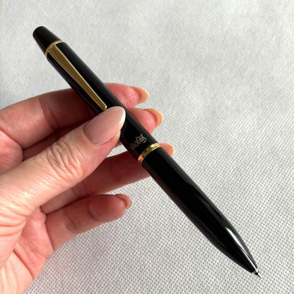 Pilot Frixion Ball 3 Biz multicolor pen with black, red, blue inks and gold-black body