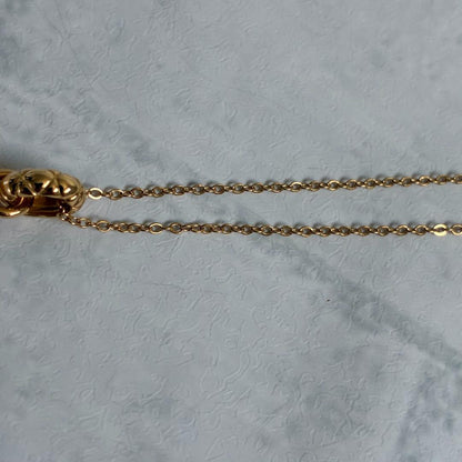 Tasaki pearl necklace with white heart-shaped mabe pearl on 46 cm adjustable K18 gold chain