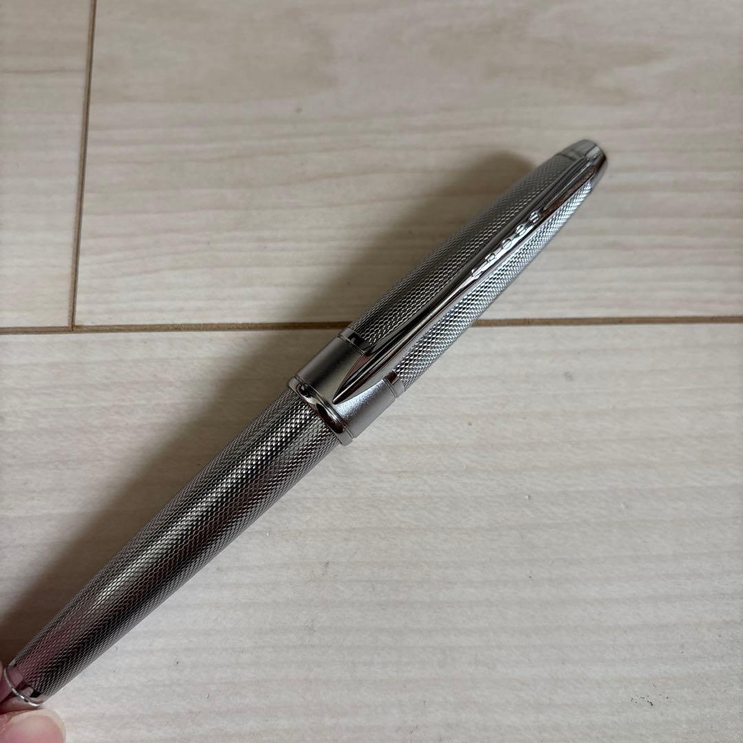CROSS Abgzy silver ballpoint pen with Guilloché engraving and included dedicated case