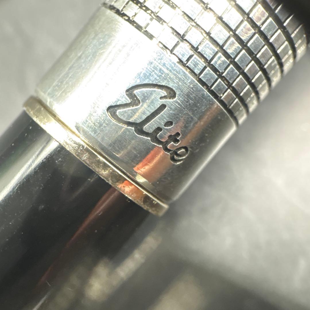 Discontinued rare PILOT Elite S silver fountain pen with 18K extra fine nib and sterling silver cap