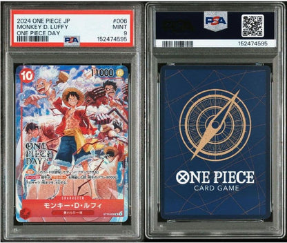 PSA 9 One Piece Luffy SR — Japanese