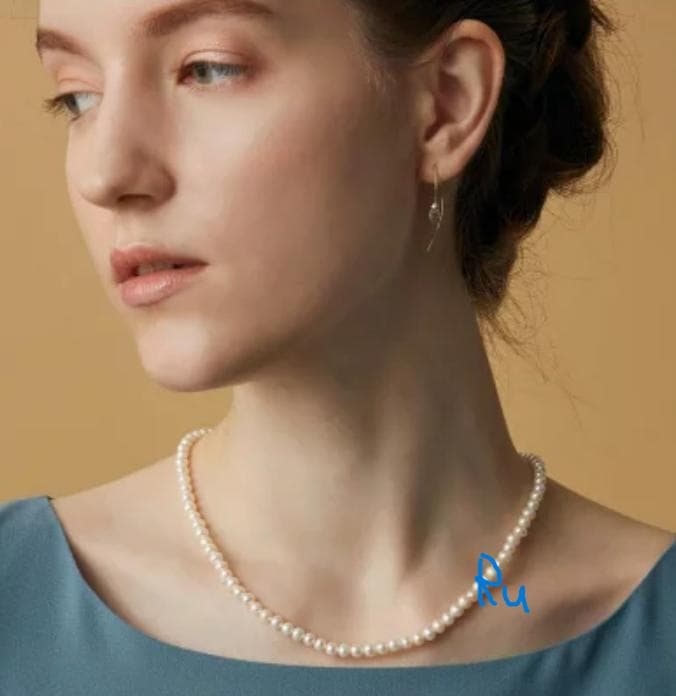 Agete Classic Pearl Clicker Necklace in gold-plated silver featuring pearl and spring sunlight design