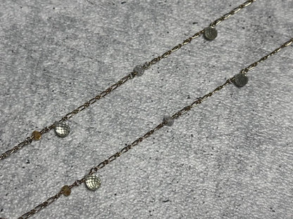 Agete Cross Heart Necklace Silver 925 model 384 with 71.5 cm chain displayed on white background