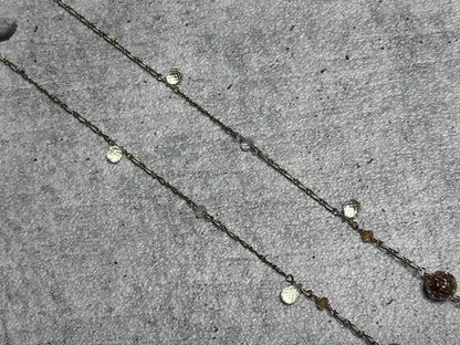 Agete Cross Heart Necklace Silver 925 model 384 with 71.5 cm chain displayed on white background