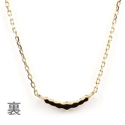 Law agete yellow gold diamond necklace 40 cm length with adjustable chain and delicate diamond pendant
