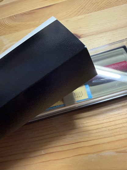PILOT red leather ballpoint pen and mechanical pencil set with matching case