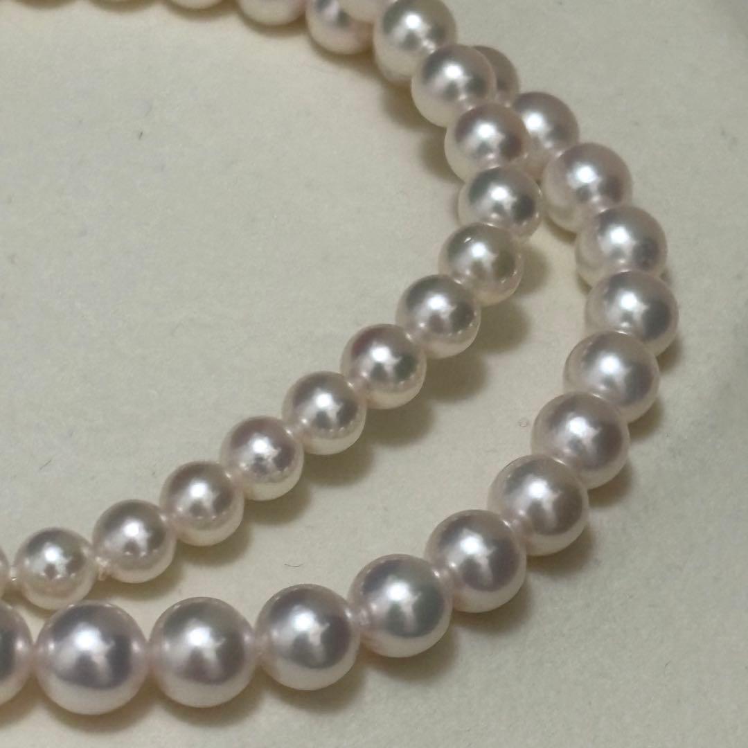 Mikimoto Akoya pearl necklace featuring pearls sized 5.1-7.3 mm with 41.5 cm length