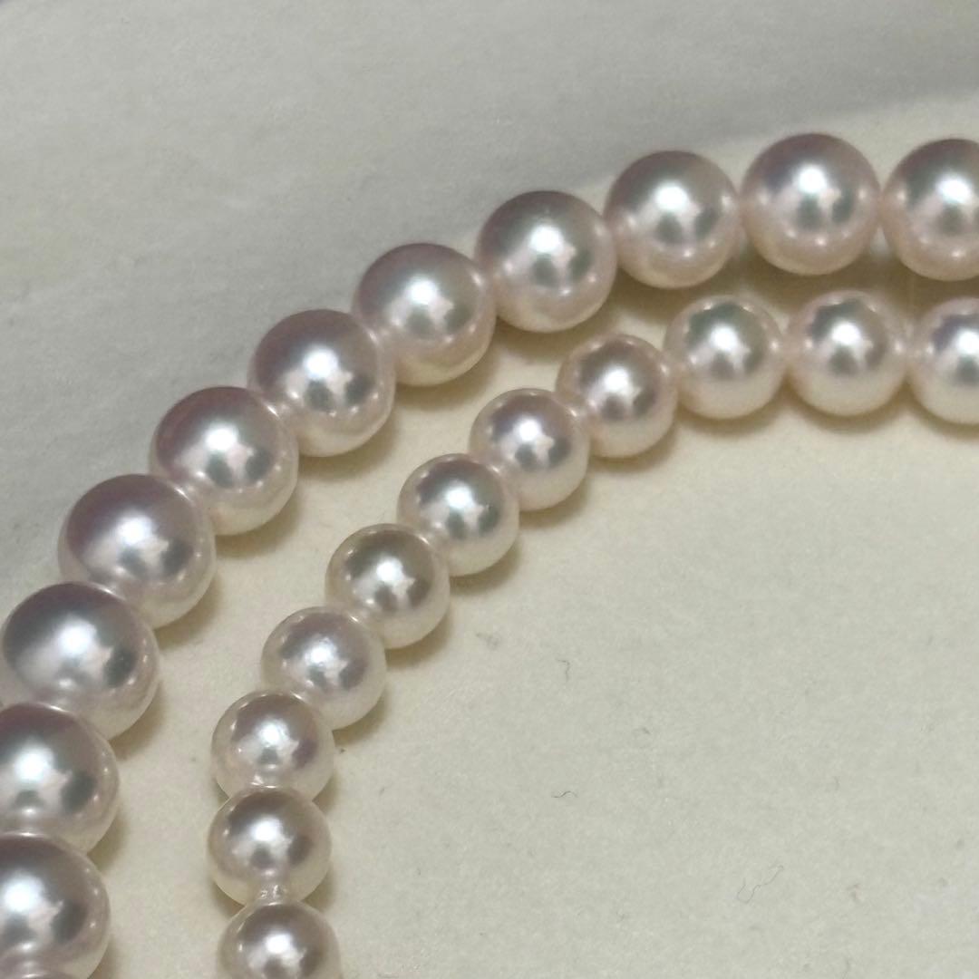 Mikimoto Akoya pearl necklace featuring pearls sized 5.1-7.3 mm with 41.5 cm length