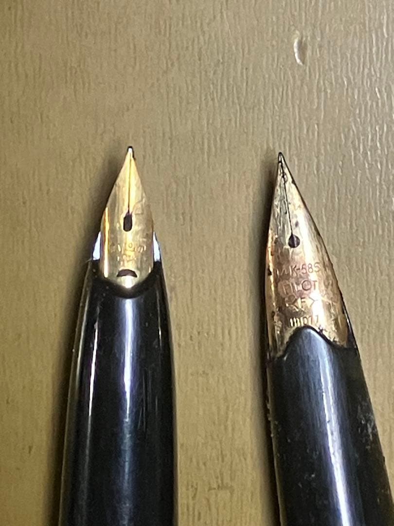 Black Pilot Fountain Pen K14 with 14K fine nib and matching black cap