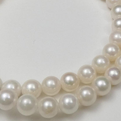 Akoya real pearl necklace with 6.0-6.5mm pearls and 42cm (16.5 in) length displayed on white background