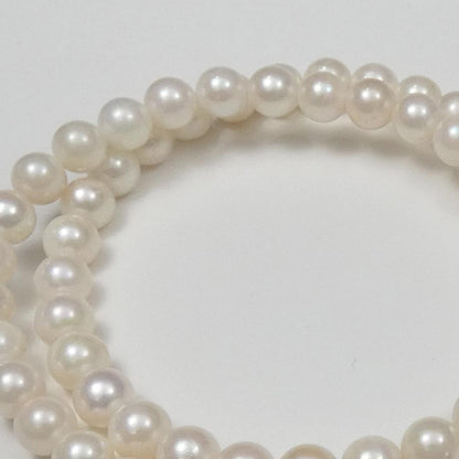 Akoya real pearl necklace with 6.0-6.5mm pearls and 42cm (16.5 in) length displayed on white background