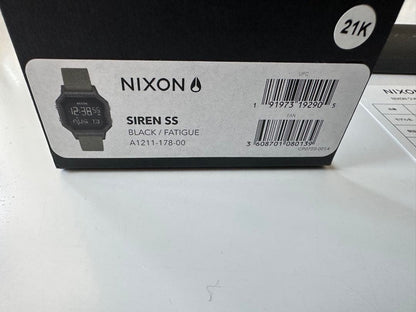 NIXON SIREN SS BLACK FATIGUE Digital Men's Watch — Japanese