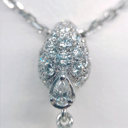 Mikimoto Akoya pearl necklace with 9mm pearl and 0.48ct diamonds set in 18K white gold