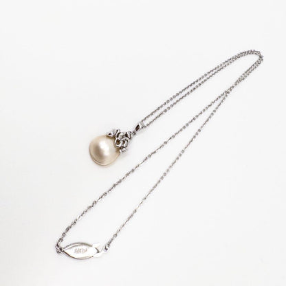 Mikimoto Mabe pearl drop pendant necklace in sterling silver with 46 cm chain