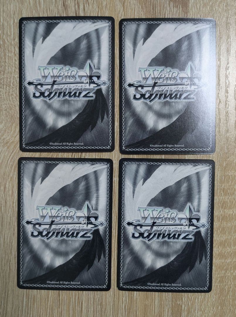 Weiss Schwarz Signed 4-Card Set XR Weiss — Japanese