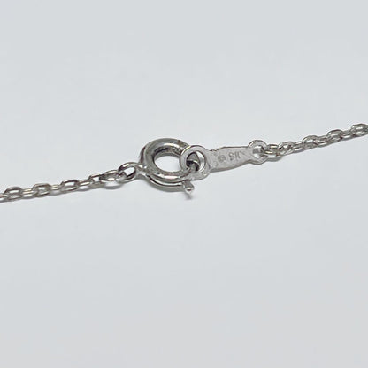 Mikimoto Akoya pearl necklace with 6.7mm pearls and silver ribbon motif pendant on 38.5cm chain