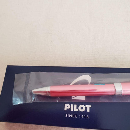 Pilot EVOLT BTHE 150R-SP multi-function pen in light pink with black and red ballpoint pens and 0.5mm pencil