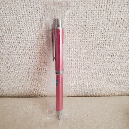 Pilot EVOLT BTHE 150R-SP multi-function pen in light pink with black and red ballpoint pens and 0.5mm pencil
