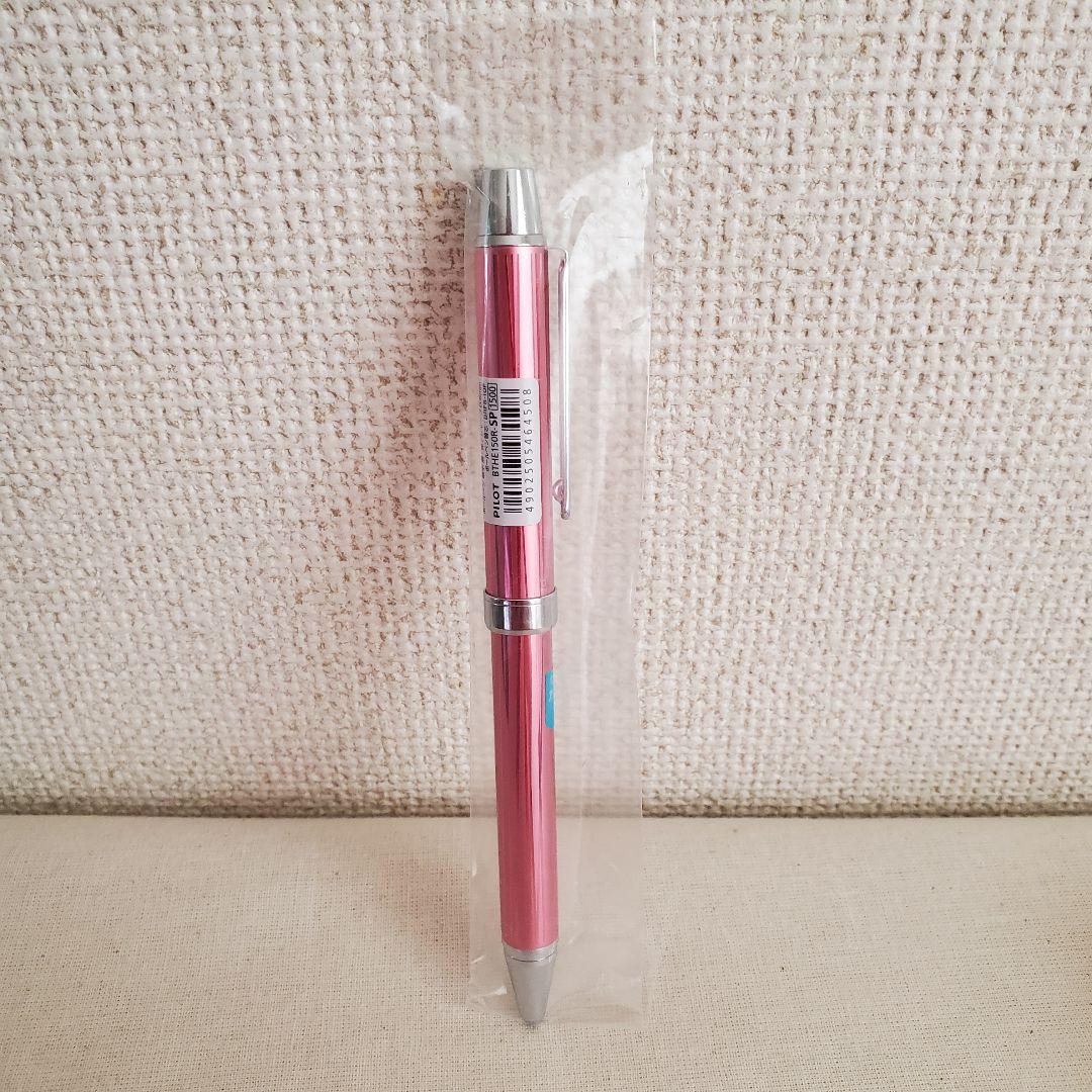 Pilot EVOLT BTHE 150R-SP multi-function pen in light pink with black and red ballpoint pens and 0.5mm pencil