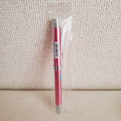 Pilot EVOLT BTHE 150R-SP multi-function pen in light pink with black and red ballpoint pens and 0.5mm pencil