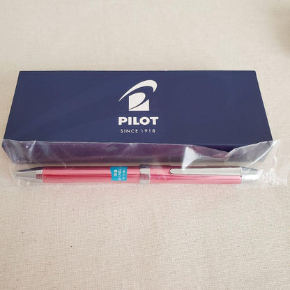 Pilot EVOLT BTHE 150R-SP multi-function pen in light pink with black and red ballpoint pens and 0.5mm pencil