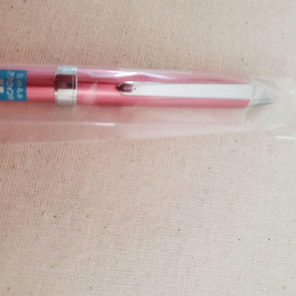 Pilot EVOLT BTHE 150R-SP multi-function pen in light pink with black and red ballpoint pens and 0.5mm pencil