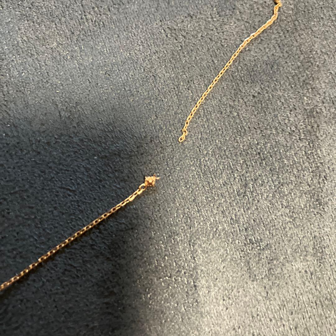 agete pendant necklace in 10k gold with diamond center stone and broken chain