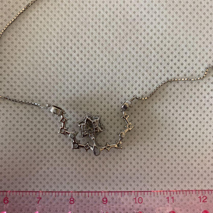 TASAKI pearl and diamond platinum necklace featuring 1 carat diamonds and double-sided magnetic design