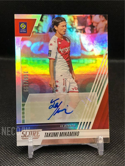 Takumi Minamino Autographed Card Monaco Panini Score — Japanese