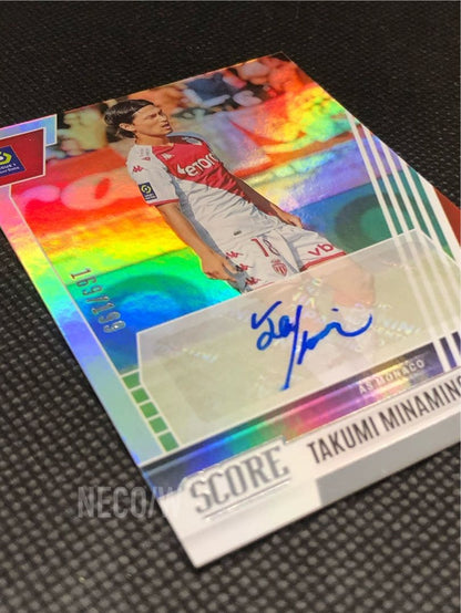 Takumi Minamino Autographed Card Monaco Panini Score — Japanese