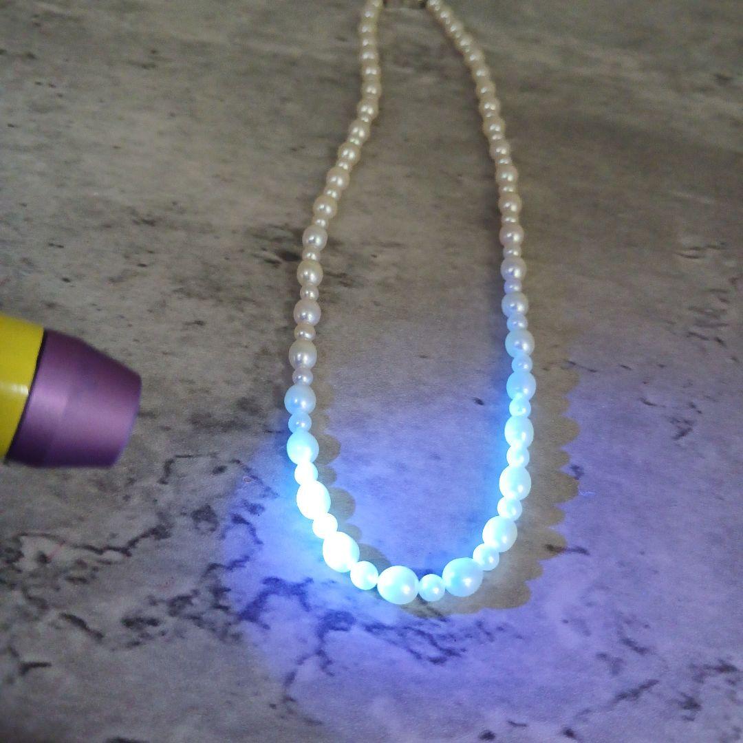 Tasaki Law Pearl Necklace featuring lustrous pearls on a 42cm chain weighing 13.8 grams