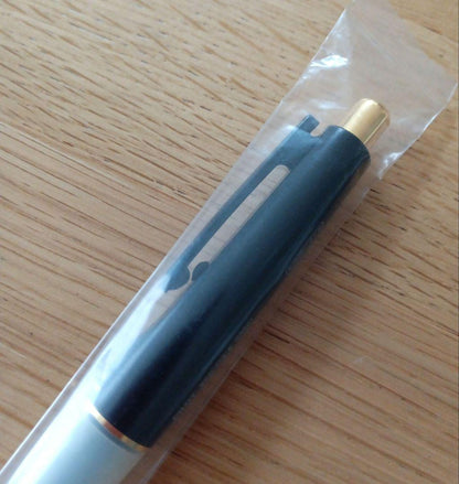 Pilot Dr. Grip fine tip black ballpoint pen with gold plating and black barrel, discontinued model
