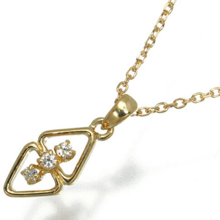 Mikimoto K18 gold tone necklace with diamond pendant, gently used, elegant design