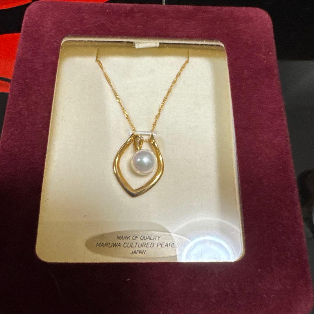 K18 Maruwa Pearl 3WAY Akoya Pearl Necklace with 18K gold twist chain and pearl pendant