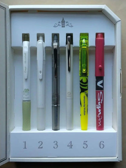 Set of Pilot writing instruments including 6 pens for 2024 and 5 pens for 2025 in various styles