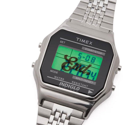 TIMEX T80 Everyday Silver Digital Men's Watch — Japanese
