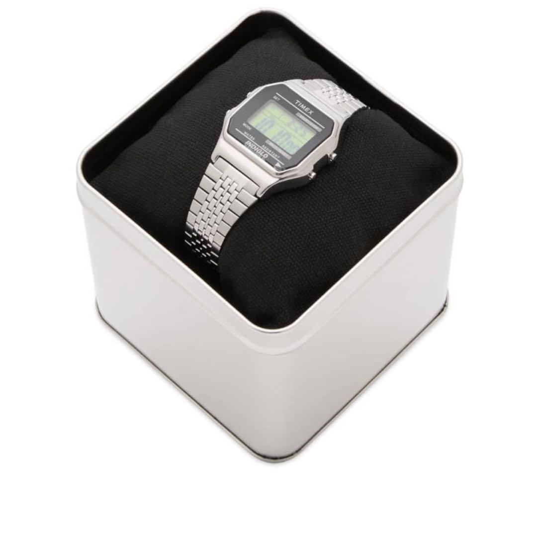 TIMEX T80 Everyday Silver Digital Men's Watch — Japanese