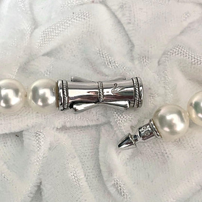 TASAKI Akoya pearl necklace with 7.4-7.8mm pearls and lustrous finish, 42.5cm length