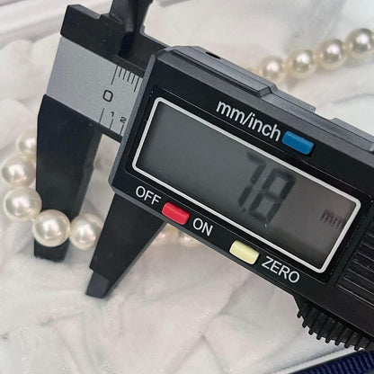 TASAKI Akoya pearl necklace with 7.4-7.8mm pearls and lustrous finish, 42.5cm length