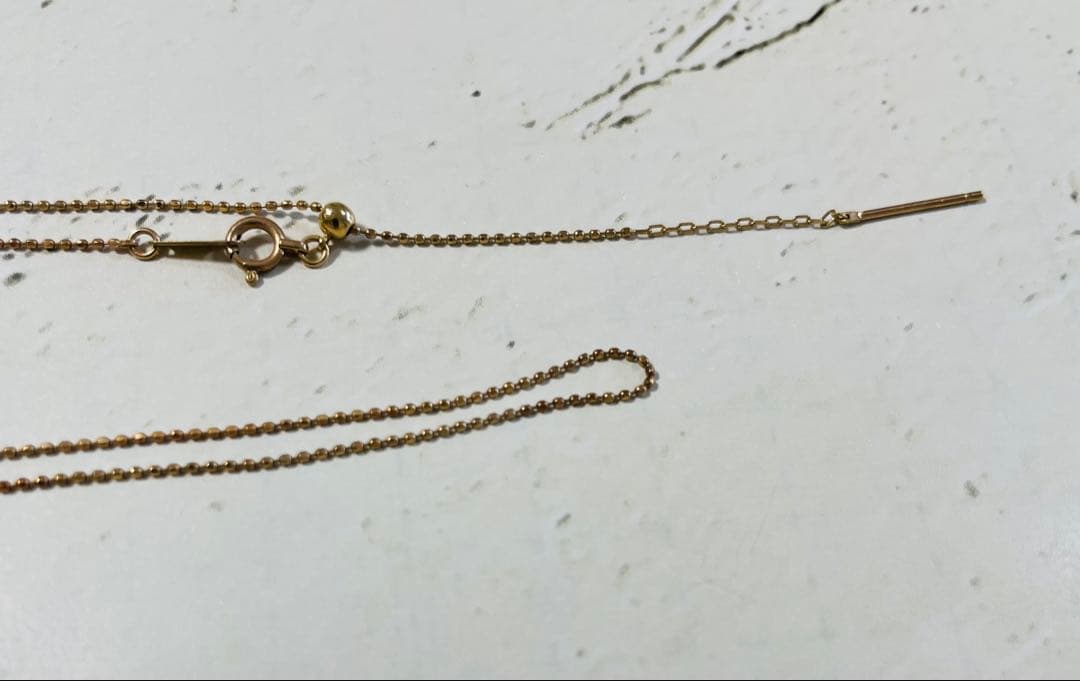 Law K18 gold slide ball chain necklace approximately 45 cm long