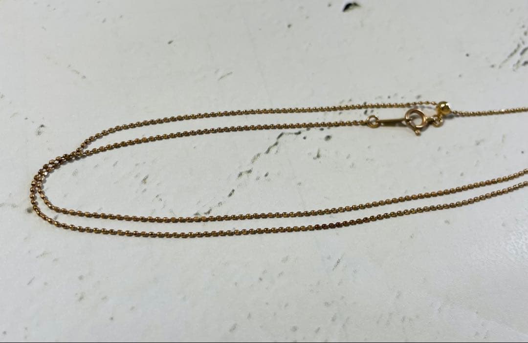 Law K18 gold slide ball chain necklace approximately 45 cm long