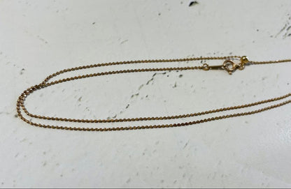 Law K18 gold slide ball chain necklace approximately 45 cm long